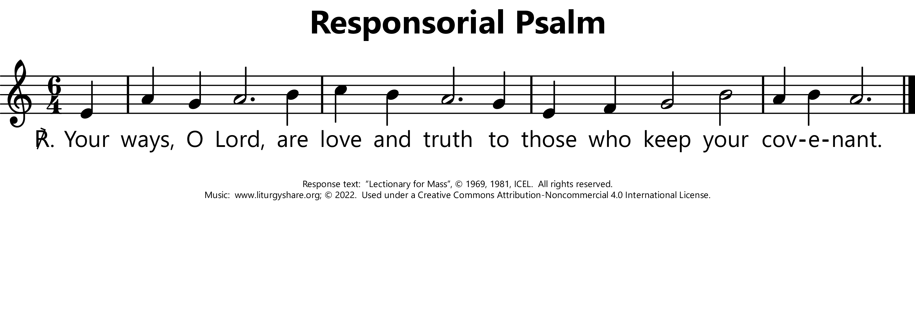 1st Sunday of Lent: Responsorial Psalm, Year B